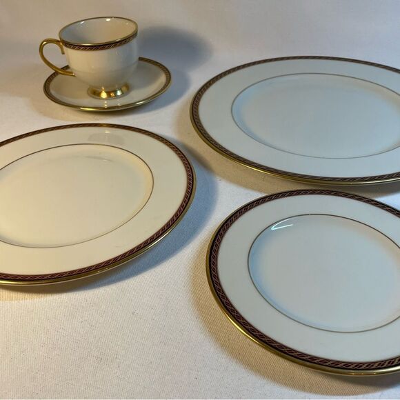 Lenox presidential collection Monroe place setting 5 pieces fine China dishes - Picture 7 of 7